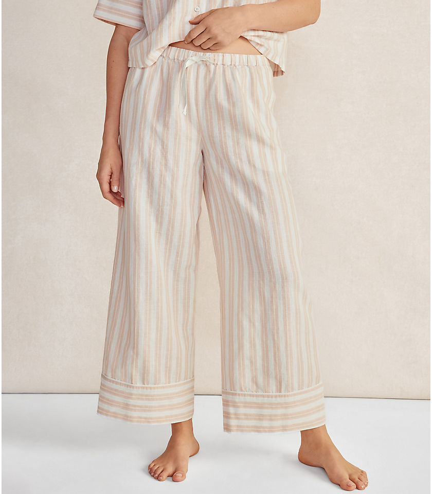 Haven Well Within Organic Cotton Linen Striped Pajama Pants
