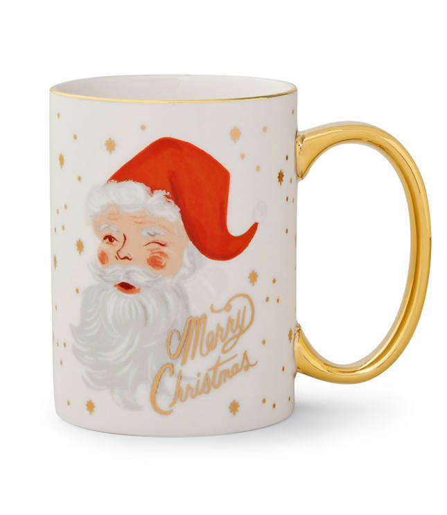 Rifle Paper Co. Winking Santa Claus Porcelain Mug