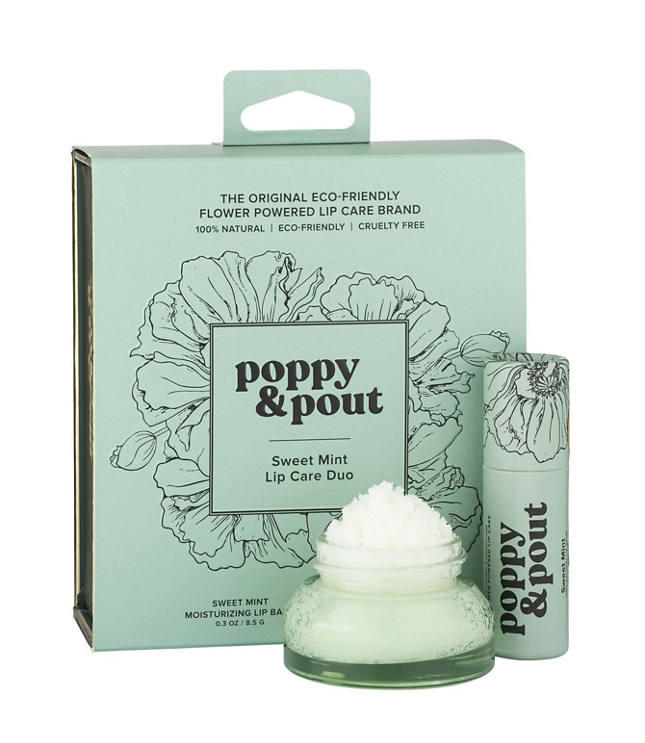 Poppy & Pout Sweet Mint Lip Care Duo Gift Set