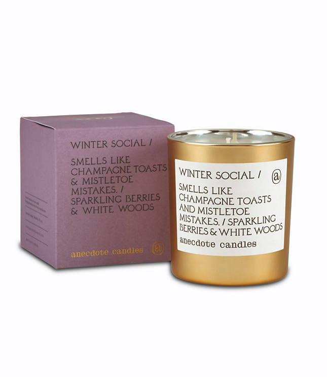 Anecdote Candles Winter Social Gold Tumbler Candle