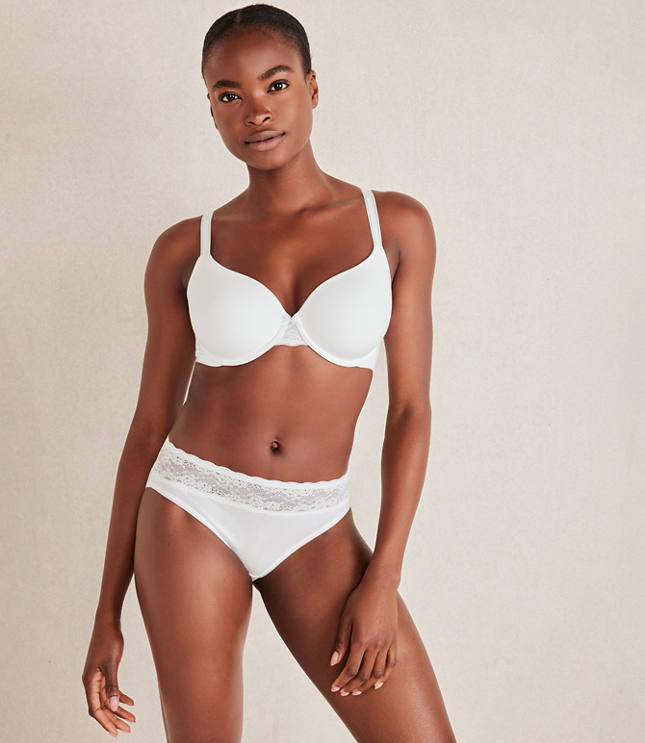 Haven Well Within Cotton High Leg Brief with Lace Waist