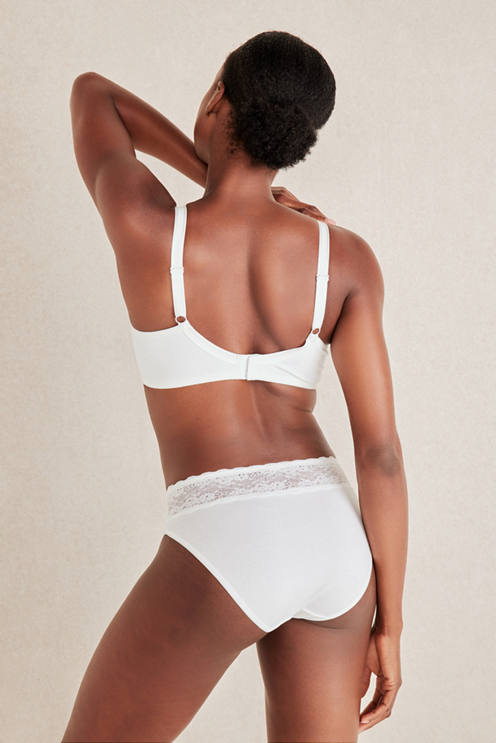 Haven Well Within Cotton High Leg Brief with Lace Waist