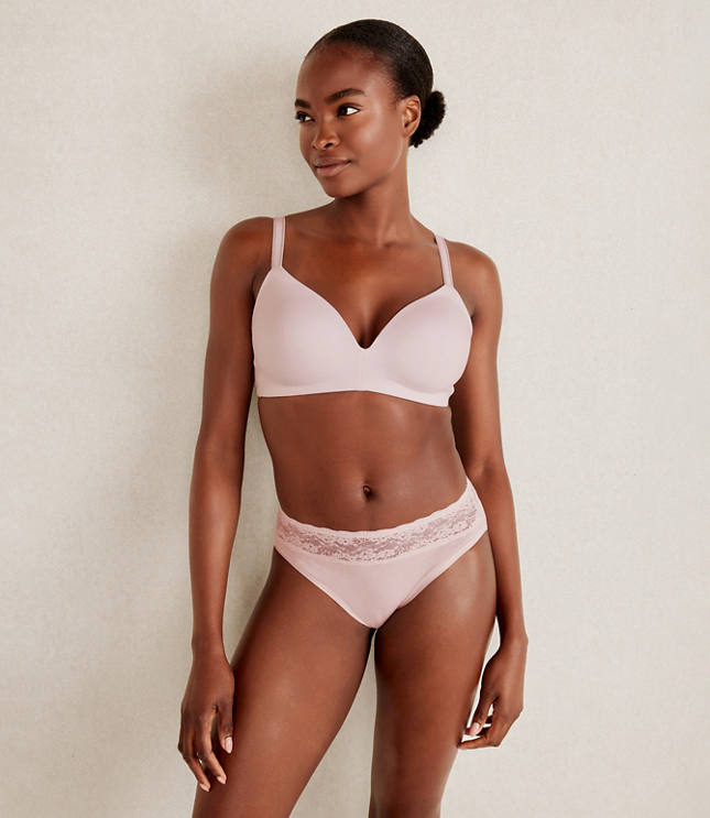Loft Haven Well Within Cotton High Leg Brief with Lace Waist