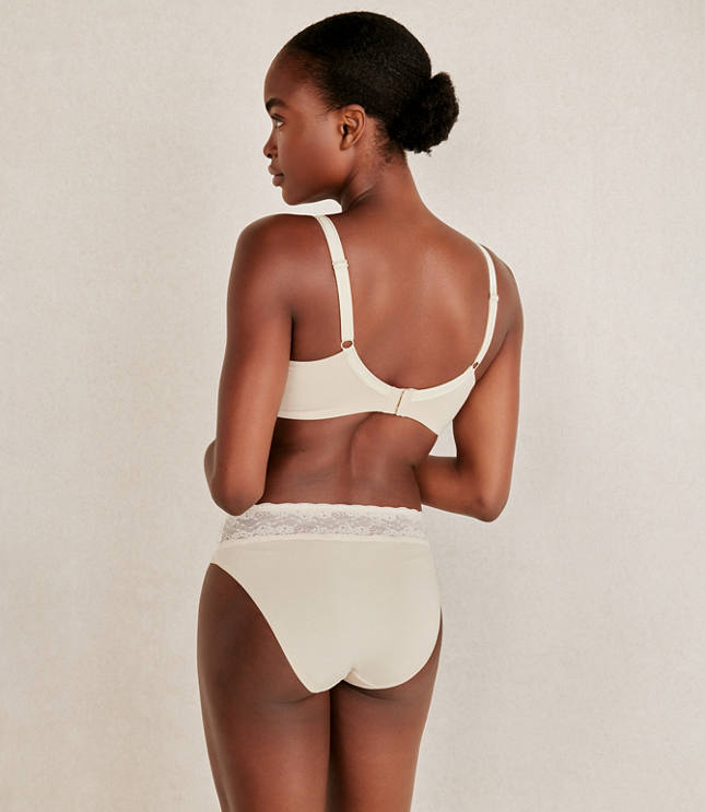 Haven Well Within Cotton High Leg Brief with Lace Waist