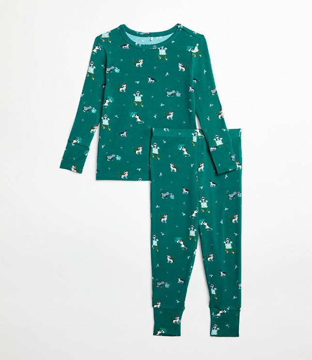 Posh Peanut Holiday Cat Long Sleeve Basic Pajama Set