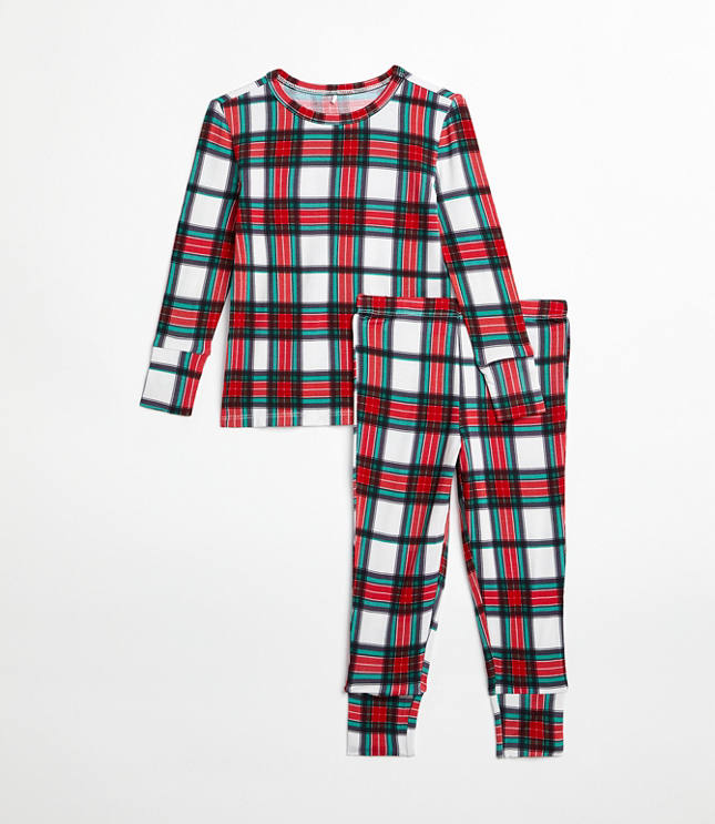 Posh Peanut Plaid Long Sleeve Basic Pajama Set