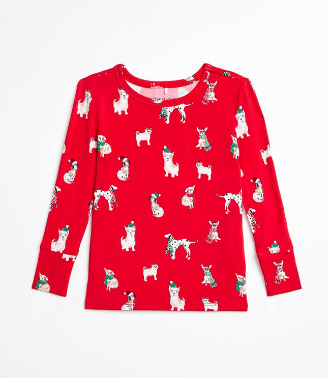 Posh Peanut Holiday Dog Long Sleeve Basic Pajama Set