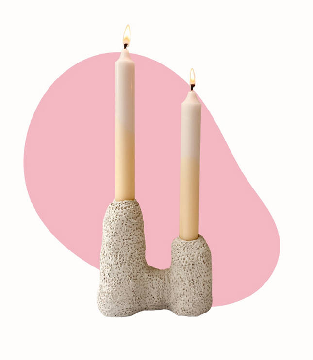 Pottery With A Purpose Taper Candle + Clay Pottery Kit - Air Dry