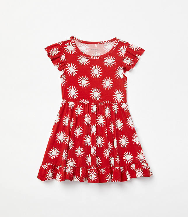 Posh Peanut X LOFT Sunny Cap Sleeve Ruffled Twirl Dress