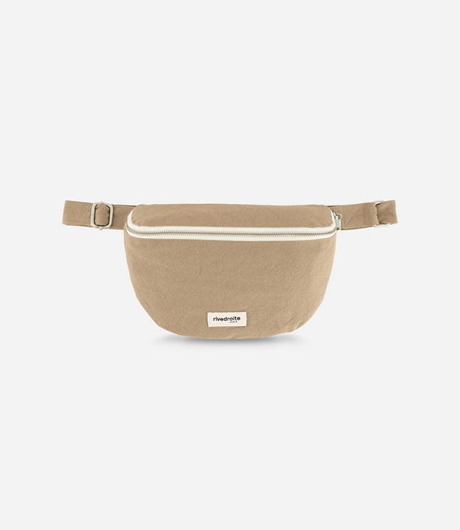 Rivedroite Custine Waist Bag in Stonewash Denim - Sandy Beige