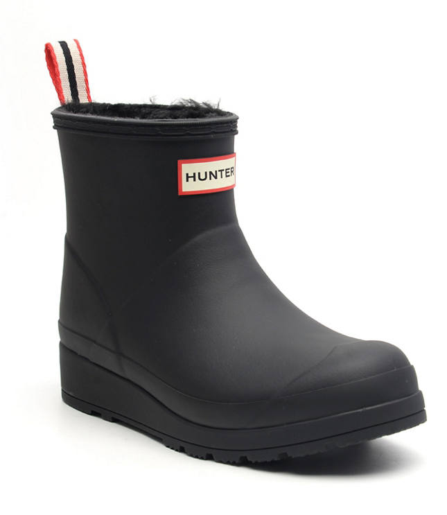 Hunter Play Insulated Vegan Shearling Short Rain Boots