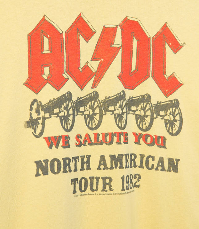 Junk Food AC/DC North American Tour 1982 Vintage Tee