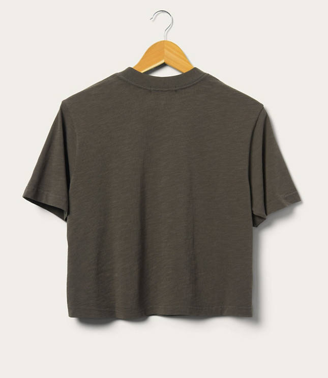 Junk Food Grateful Dead Dancing Skeletons Cropped Mock Neck Tee