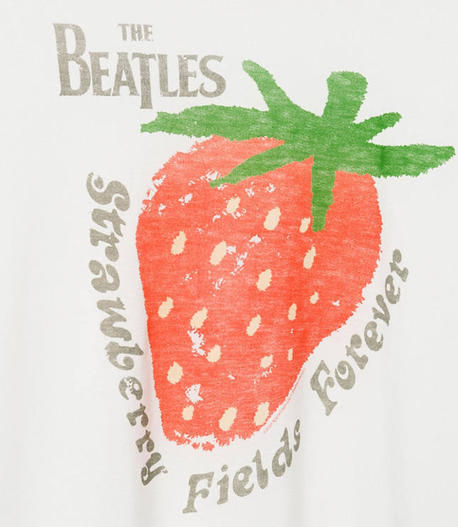 Junk Food The Beatles Strawberry Fields Forever Vintage Tissue Tee