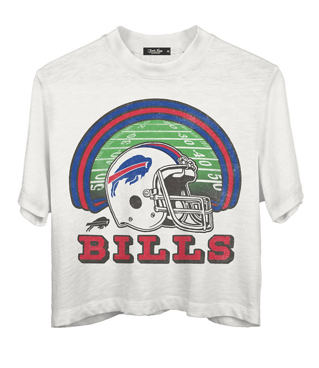 Junk Food Buffalo Bills Game Time Mock Neck Crop Tee