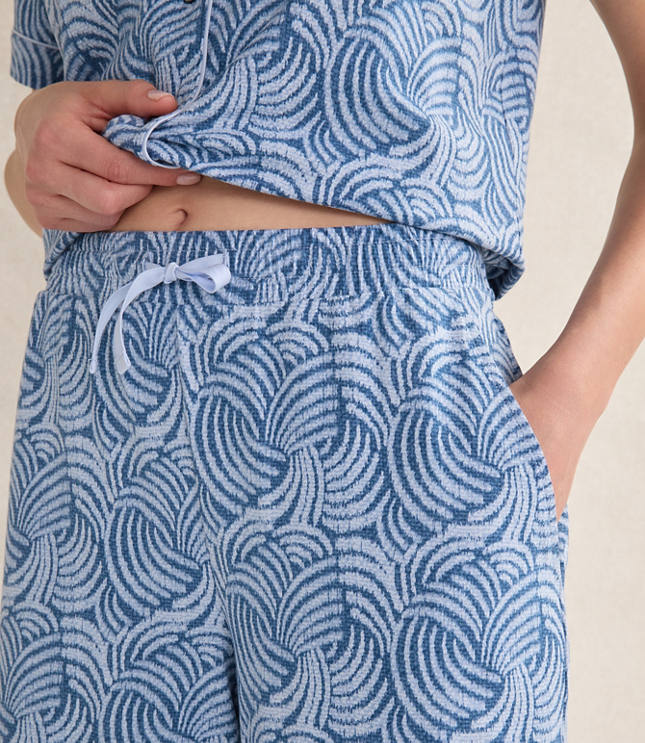 Haven Well Within Organic Cotton Jersey Abstract Wave Sleep Set