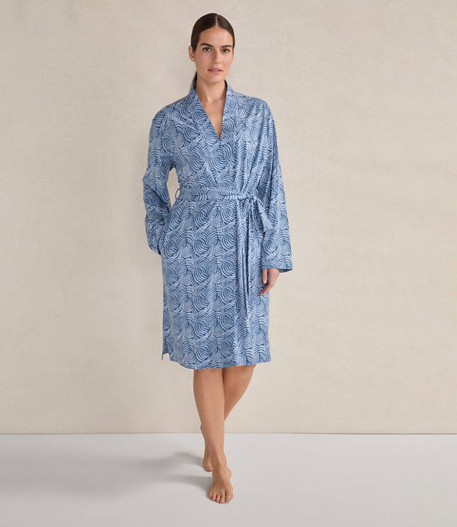 Haven Well Within Organic Cotton Jersey Abstract Wave Robe