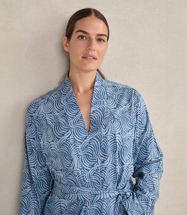 Haven Well Within Organic Cotton Jersey Abstract Wave Robe