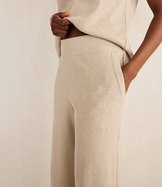Haven Well Within Organic Cotton Rib Knit Wide Leg Pants