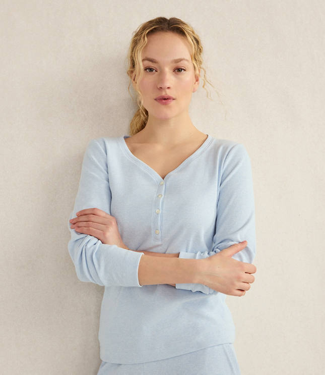 Haven Well Within Organic Cotton Rib Knit Henley
