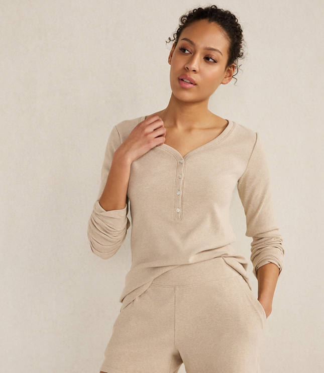 Haven Well Within Organic Cotton Rib Knit Henley