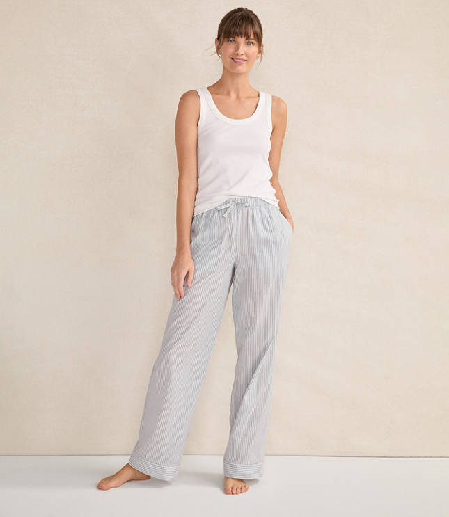 Haven Well Within Organic Cotton Poplin Striped Sleep Pants carousel Product Image 4
