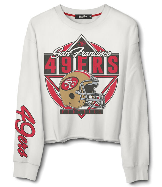 Junk Food San Francisco 49ers Helmet Crop Fleece