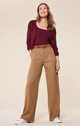 Women s Wide Leg Trouser Pants Loft