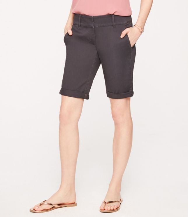 loft bermuda roll shorts