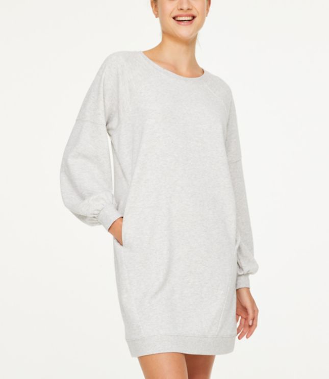 balloon sleeve sweatshirt dress