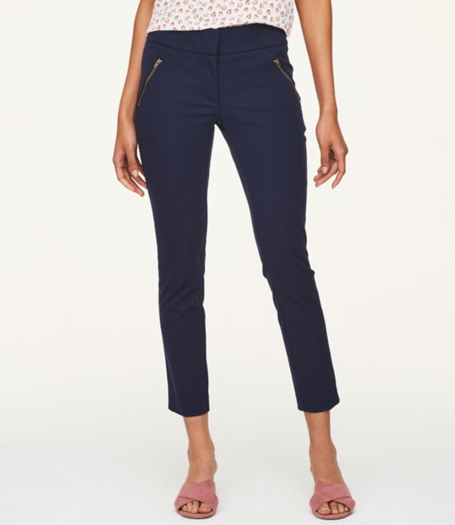 zipper ankle pants