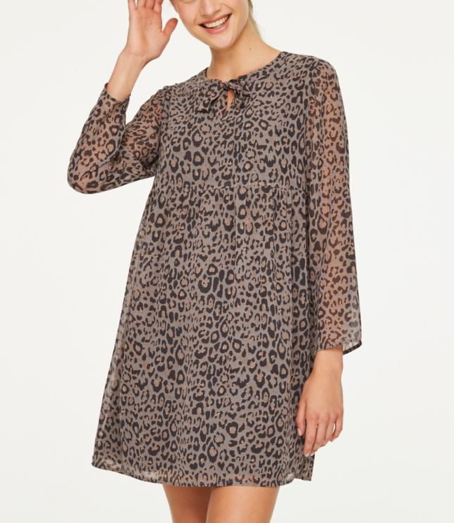 leopard print swing dress