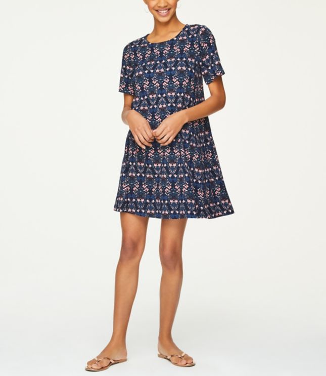 petite swing dresses with sleeves