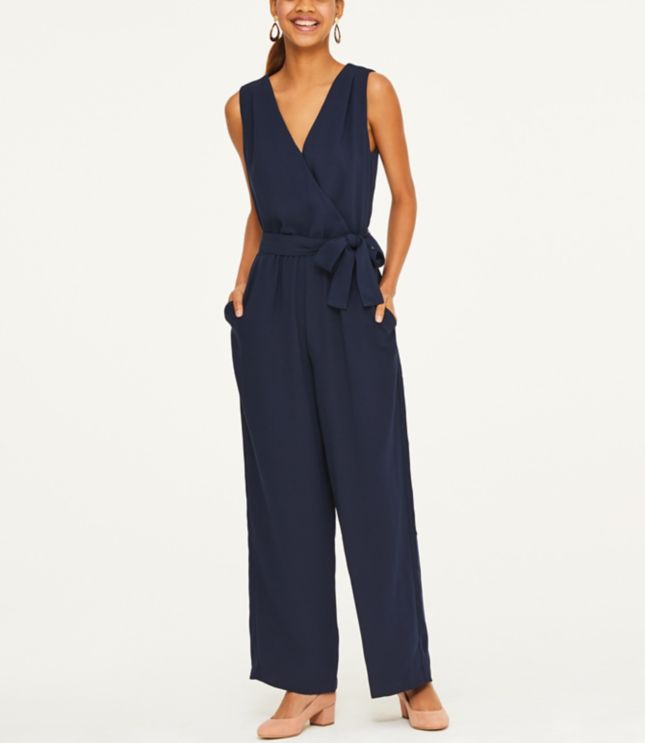 loft navy jumpsuit