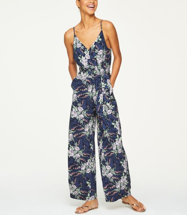 floral wrap jumpsuit