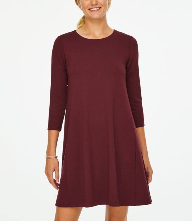 petite swing dresses with sleeves