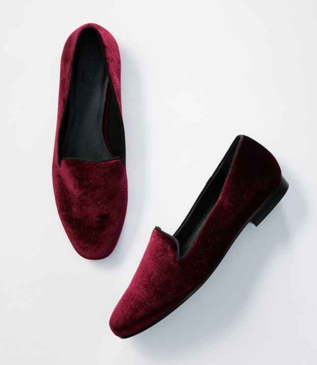 velvet loafers