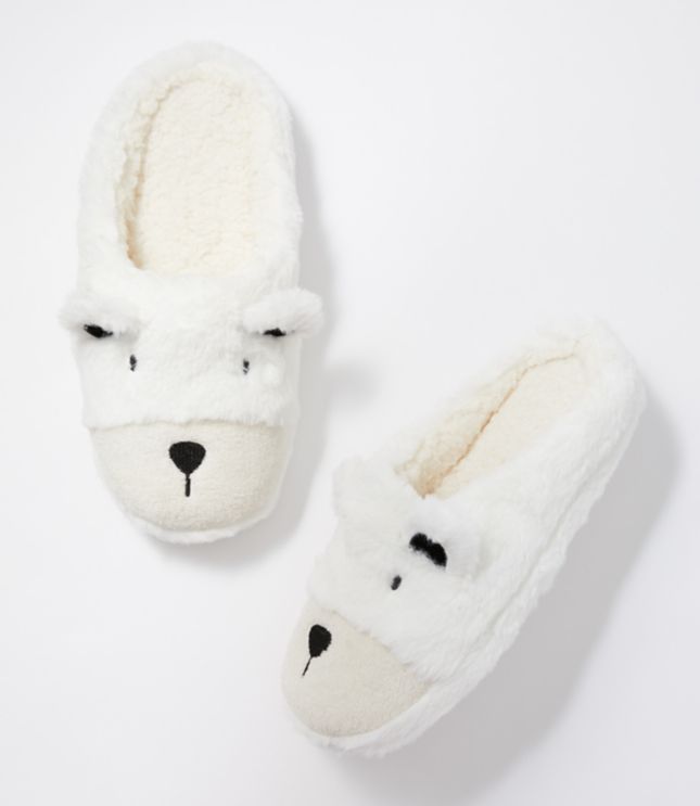 white bear slippers