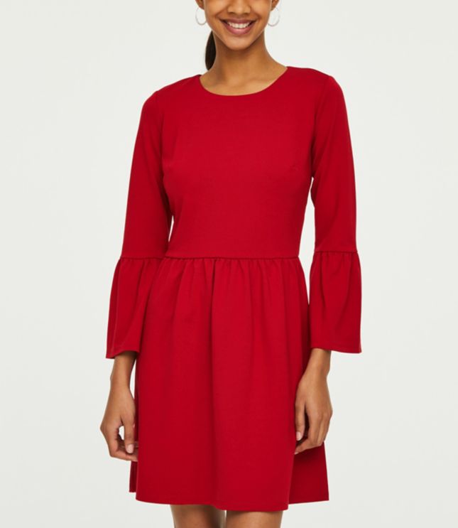 flare dress with bell sleeves