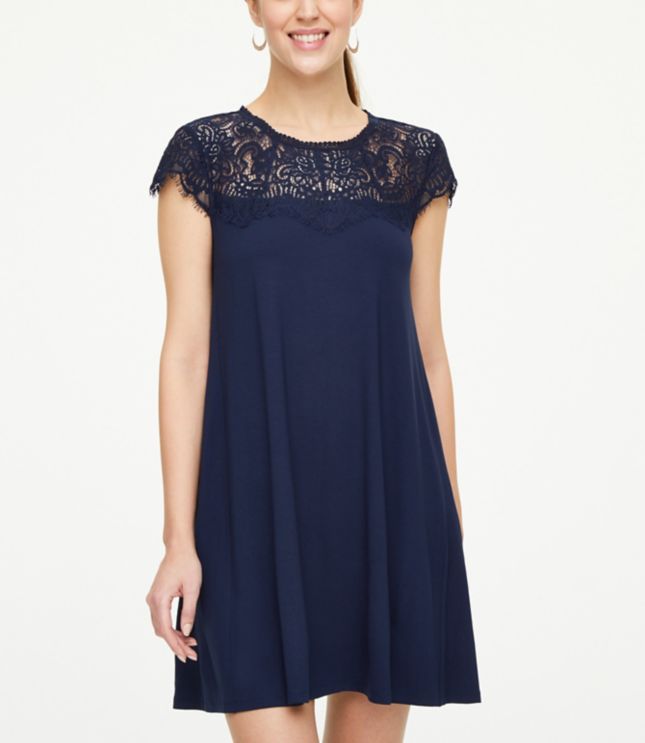 lace yoke dress