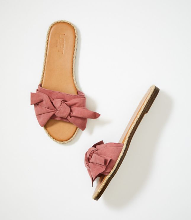 bow slide sandals