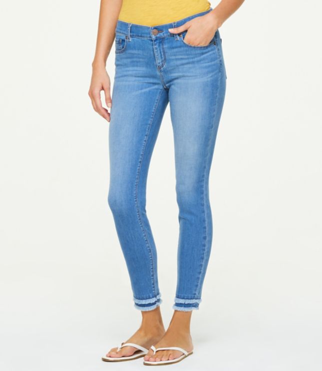 skinny frayed ankle jeans