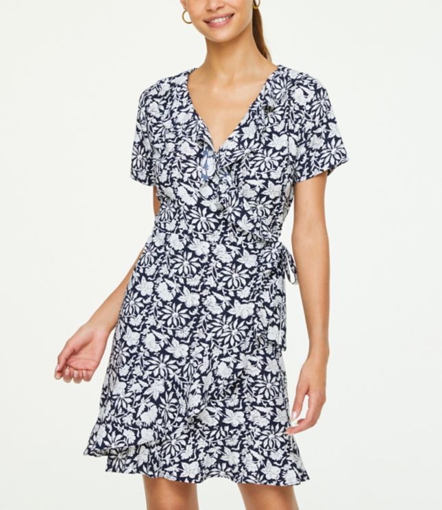 floral wrap dress loft