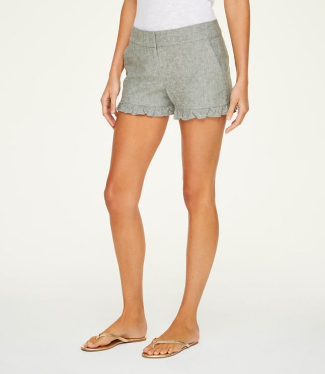 loft ruffle shorts