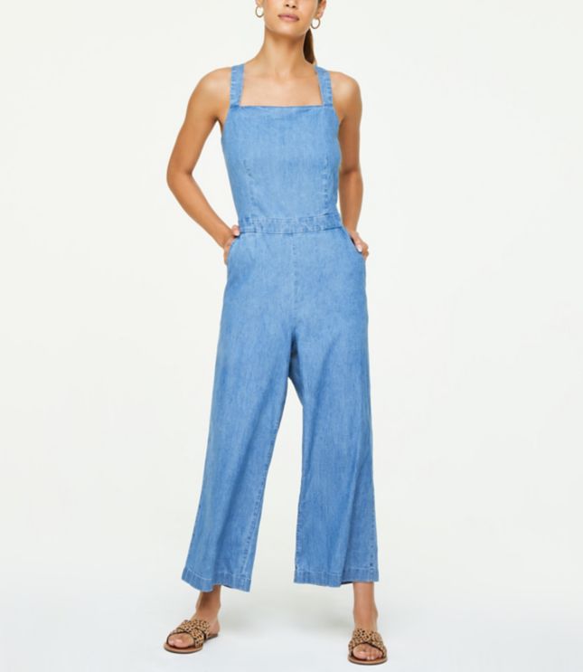 loft chambray jumpsuit