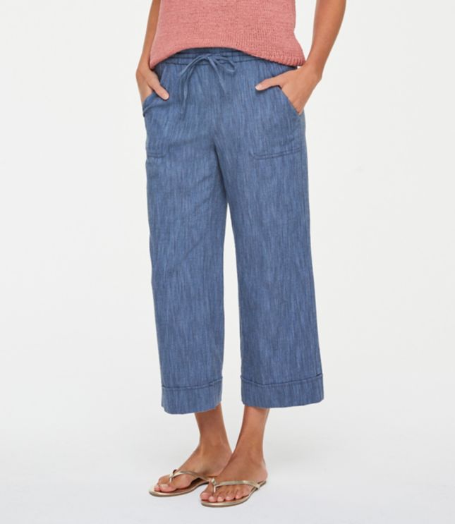 wide leg cropped pants