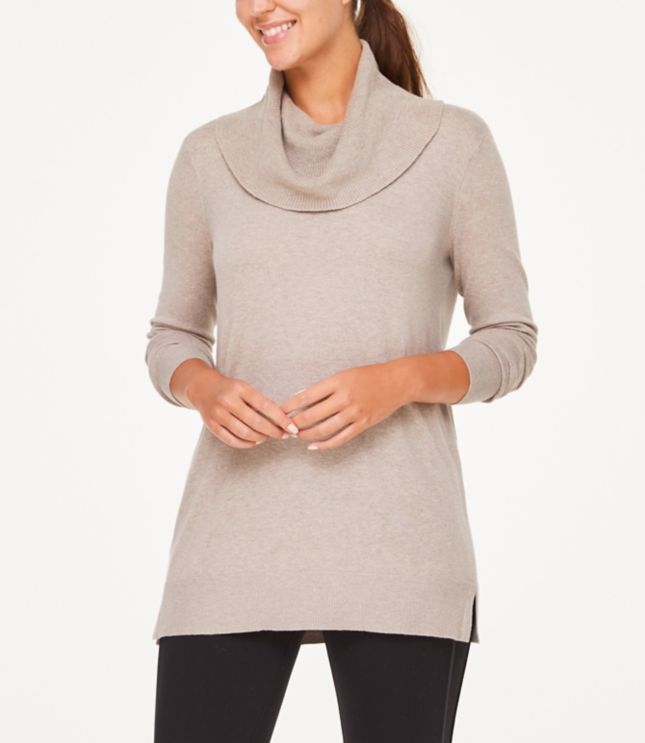 cowl neck tunic sweater