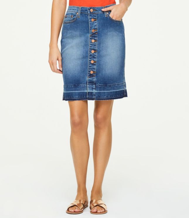 loft jean skirt