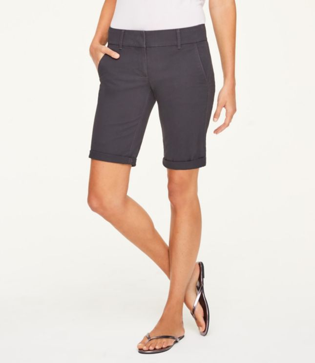 loft bermuda roll shorts