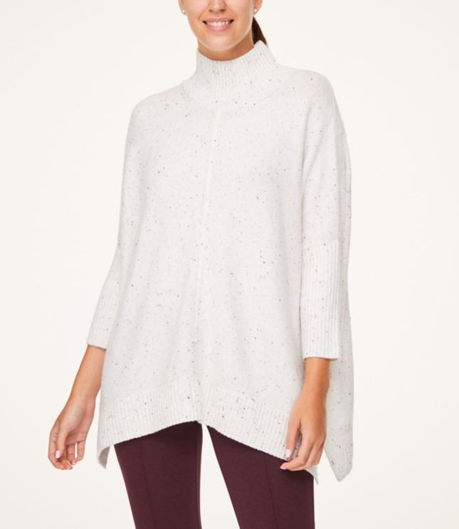 turtleneck poncho sweater